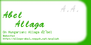 abel allaga business card